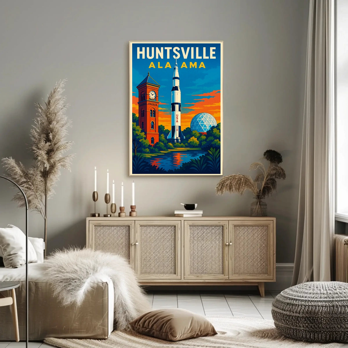 Huntsville Landmarks Poster