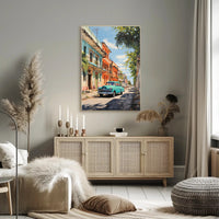 Vintage Vibes On A Sunny Street Vintage Poster