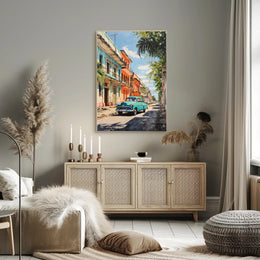 Vintage Vibes On A Sunny Street Vintage Poster