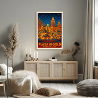 Plaza In Gold Kansas City Poster