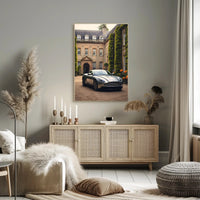 Luxury Sports Car Mansion Elegance Artistic Poster