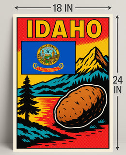 Idaho The Gem State Poster PosterGoat