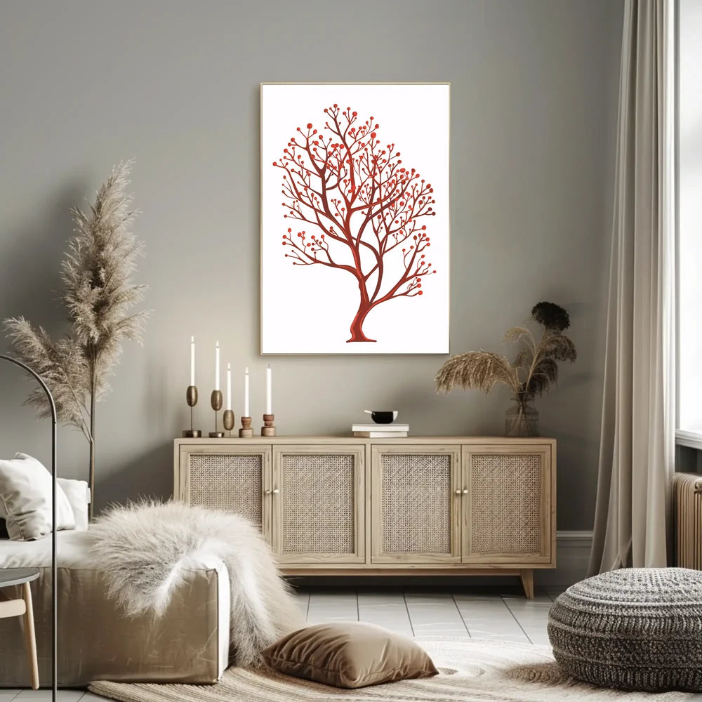 Vintage Coastal Palm Trees Art Poster