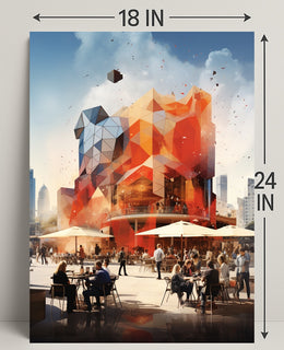 Geometric Urban Oasis Poster