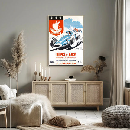 Coupes de Paris 1962 Racing Event Poster