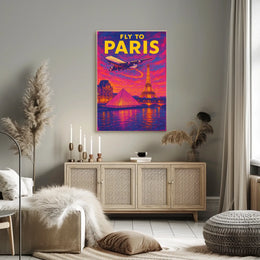 Fly to Paris Poster
