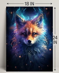 Mystical Fox Portrait Poster PosterGoat