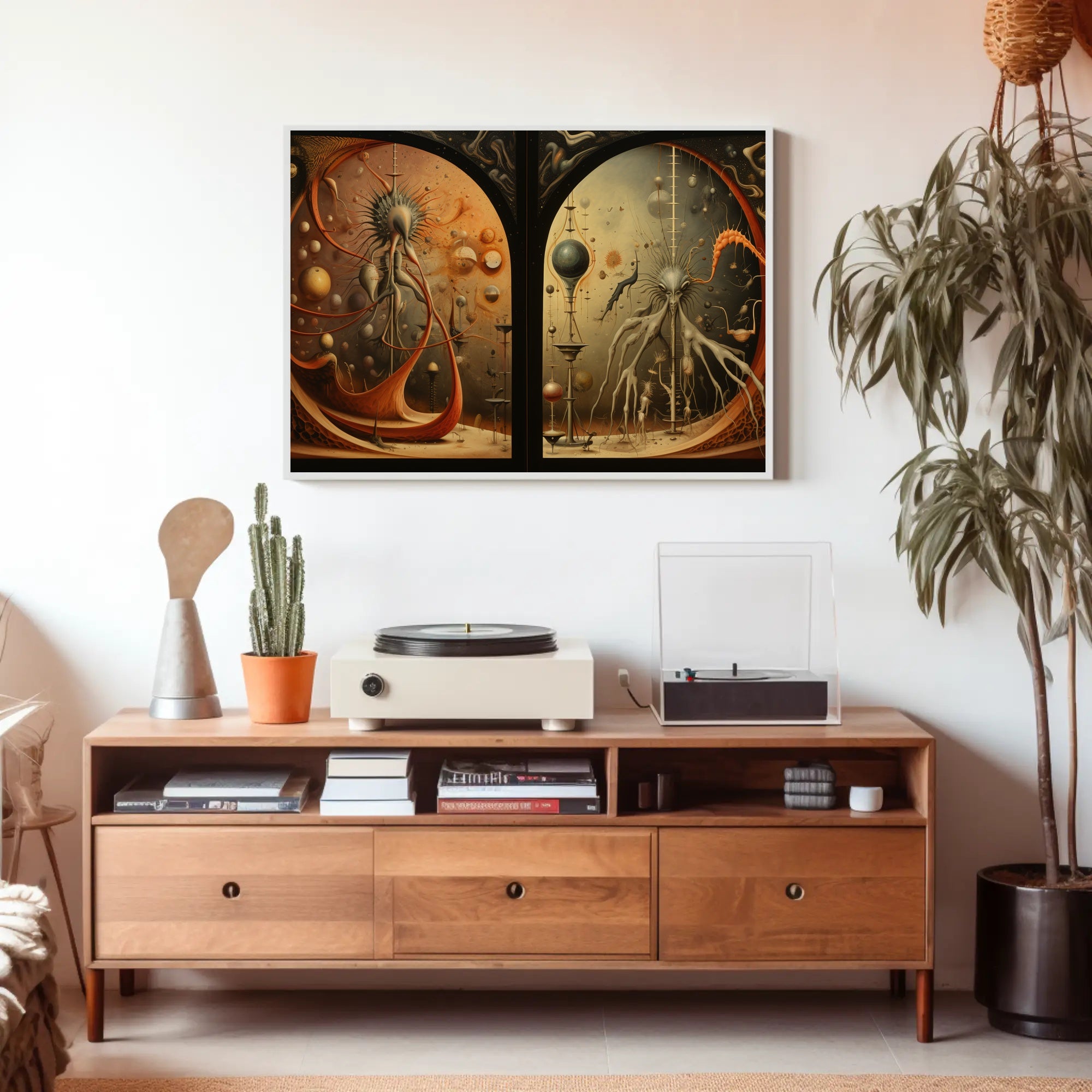 Surreal Alien Landscapes Futuristic Sci-Fi Poster