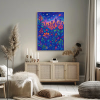 Colorful Cityscape Night Sky: Urban or Cityscape Poster