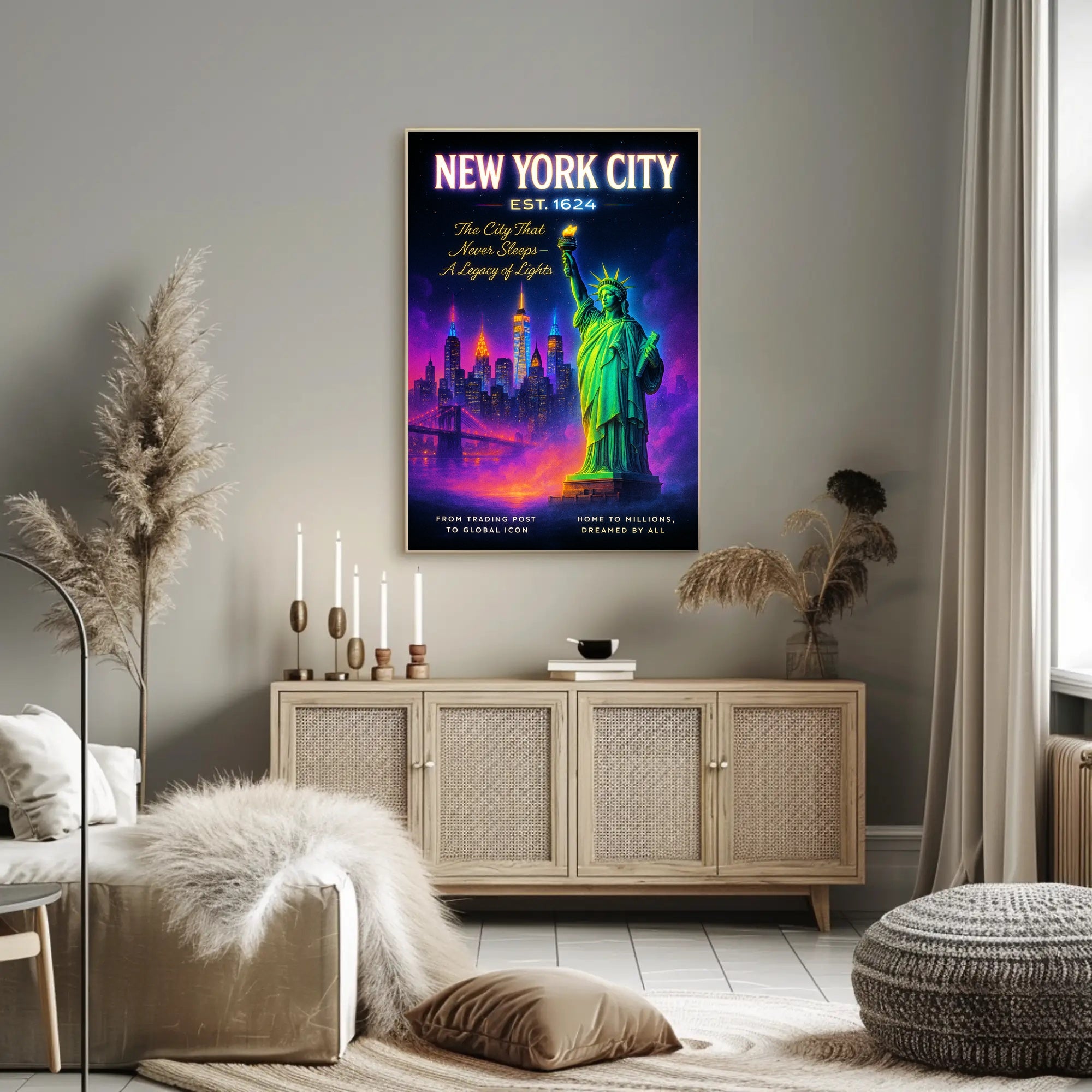 New York City A Legacy of Lights Poster PosterGoat