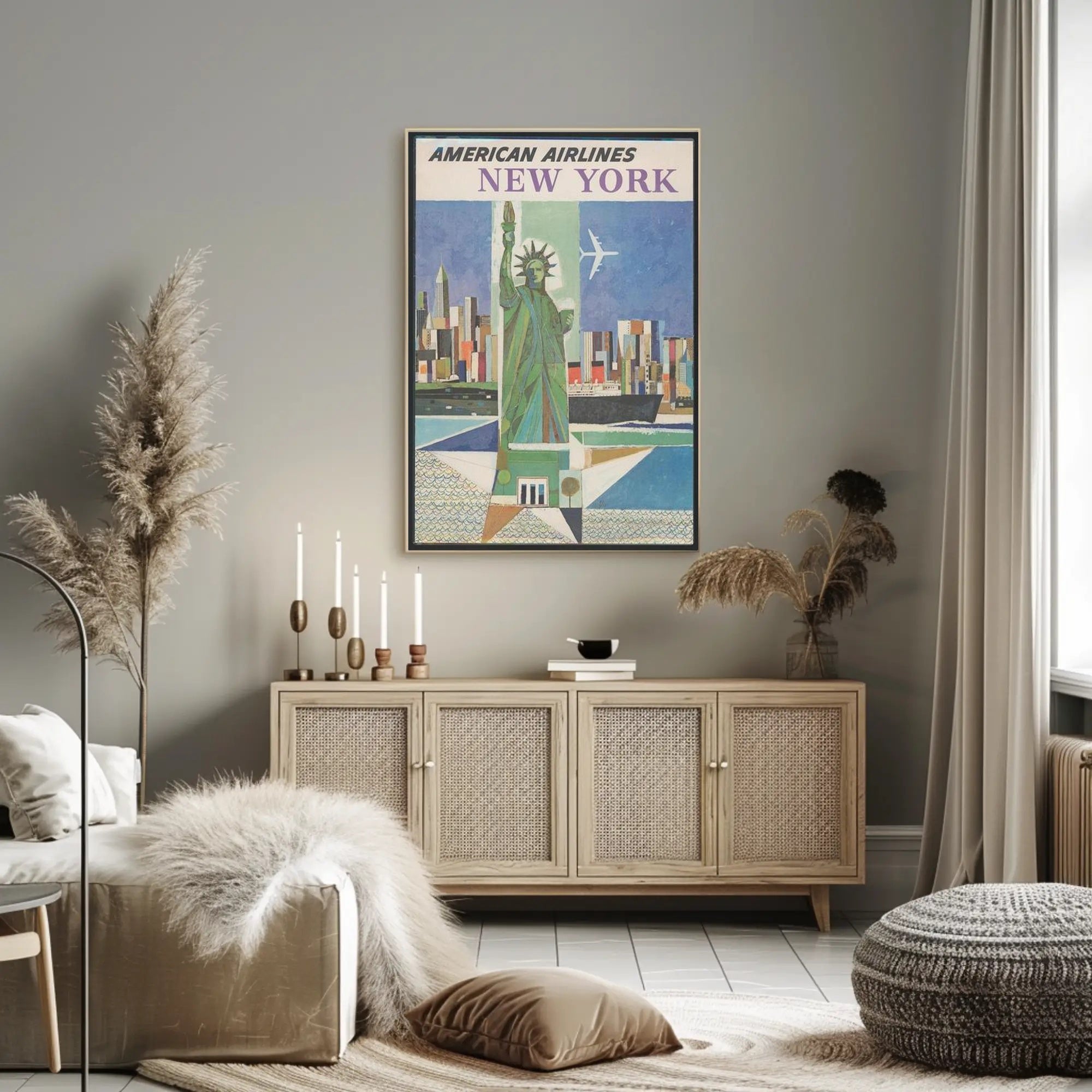 American Airlines New York Poster PosterGoat