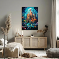 Enchanted Underwater Castle Poster