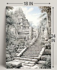 Ancient Temple In The Jungle Poster