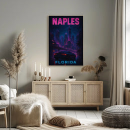 Neon Nights in Naples Poster