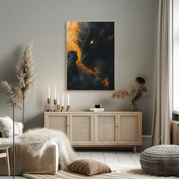 Dragon Confrontation Fantasy Art Poster Print PosterGoat