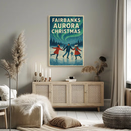 Fairbanks Aurora Christmas Poster