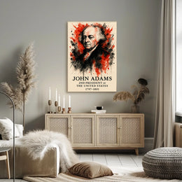 John Adams Watercolor Portrait Historical or Presidential Poster