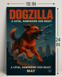 Dogzilla Rampaging Dog Beast Poster PosterGoat