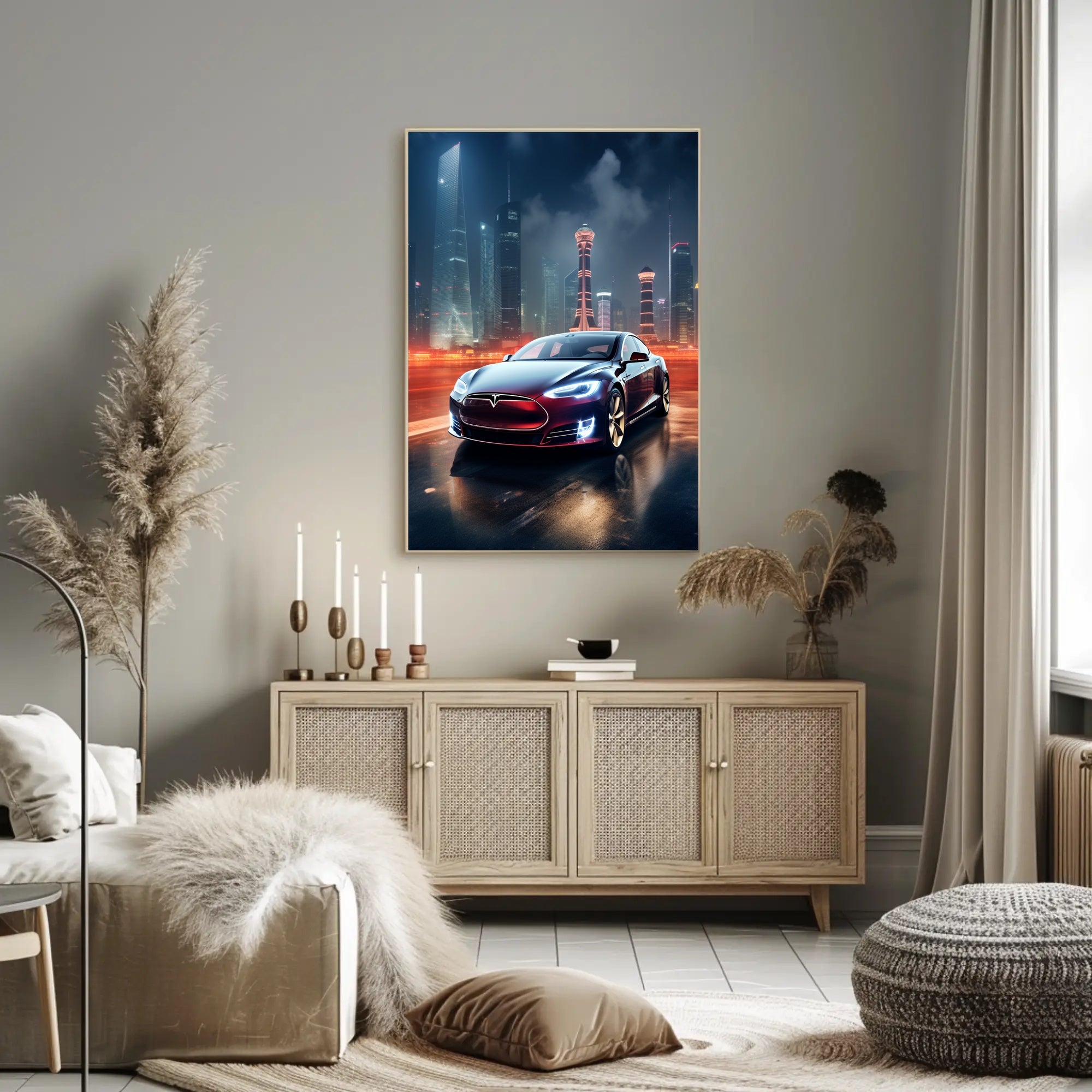 Futuristic Urban Drive Poster