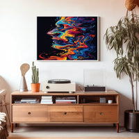 Vibrant Abstract Portrait Abstract Poster