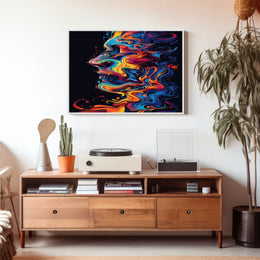 Vibrant Abstract Portrait Abstract Poster