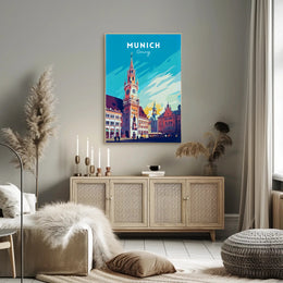 Munich New Town Hall Travel Poster
