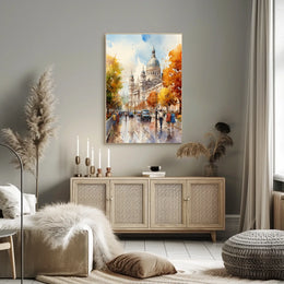 European Cityscape Architecture Travel Poster