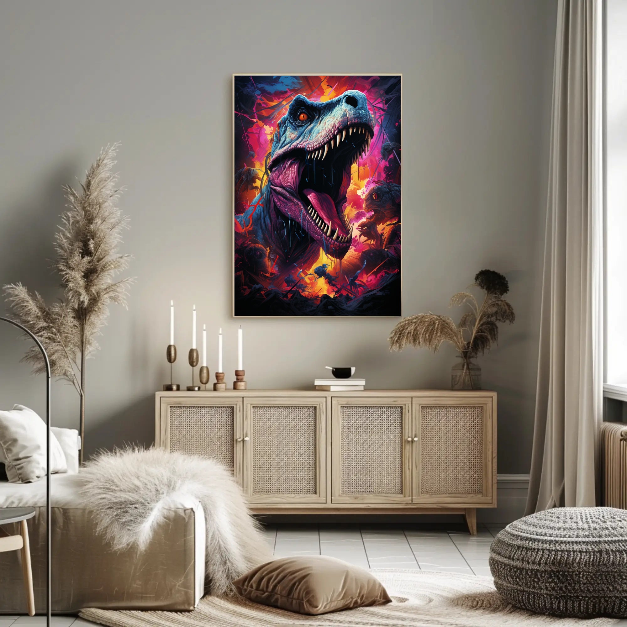 Roaring Prehistoric Fury Poster PosterGoat