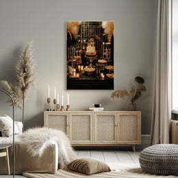 Elegant Art Deco Dessert Display Poster