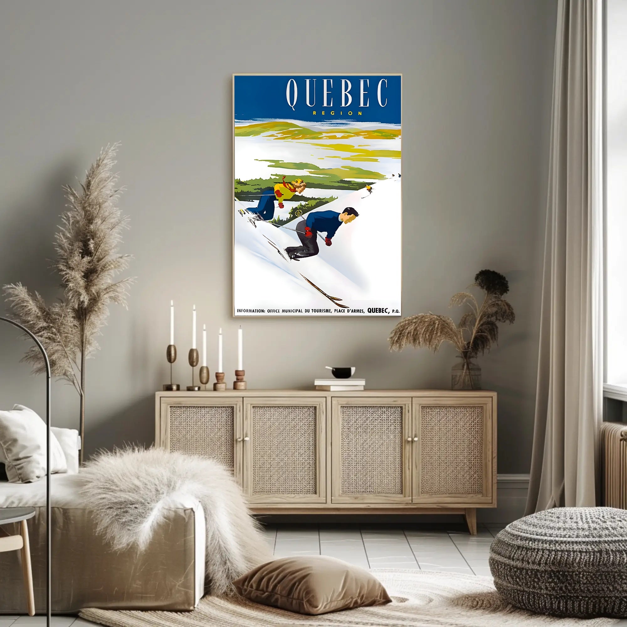 Skiing in Quebec Region Poster PosterGoat