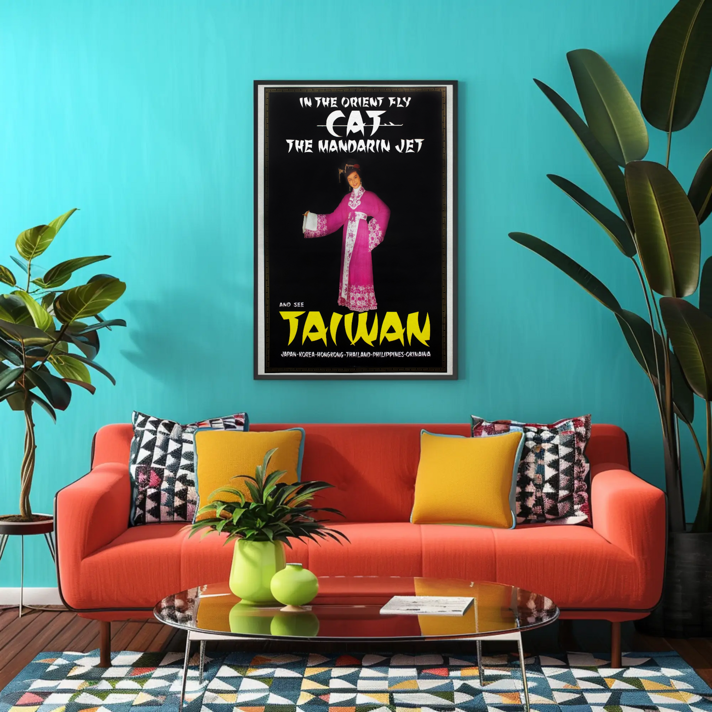 Civil Air Transport Taiwan Travel Poster (1961)