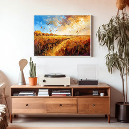 Autumnal Impressionist Landscape Poster: Nature's Tranquility