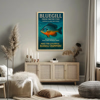 Bluegill Fish Vintage Illustration - Animal Poster
