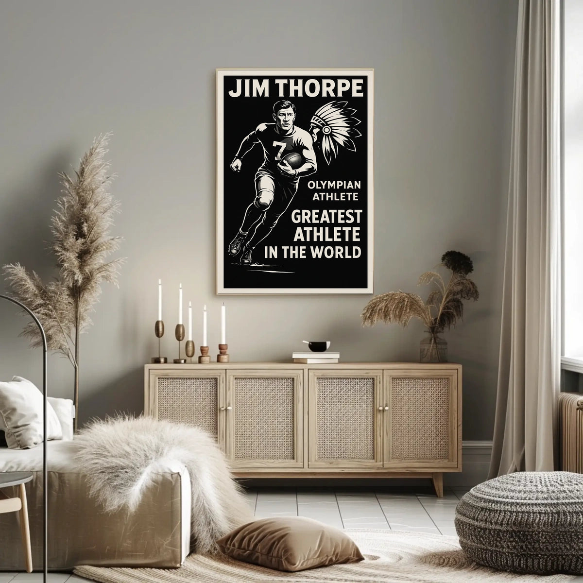 Celebrating an Olympian Legend Jim Thorpe Poster