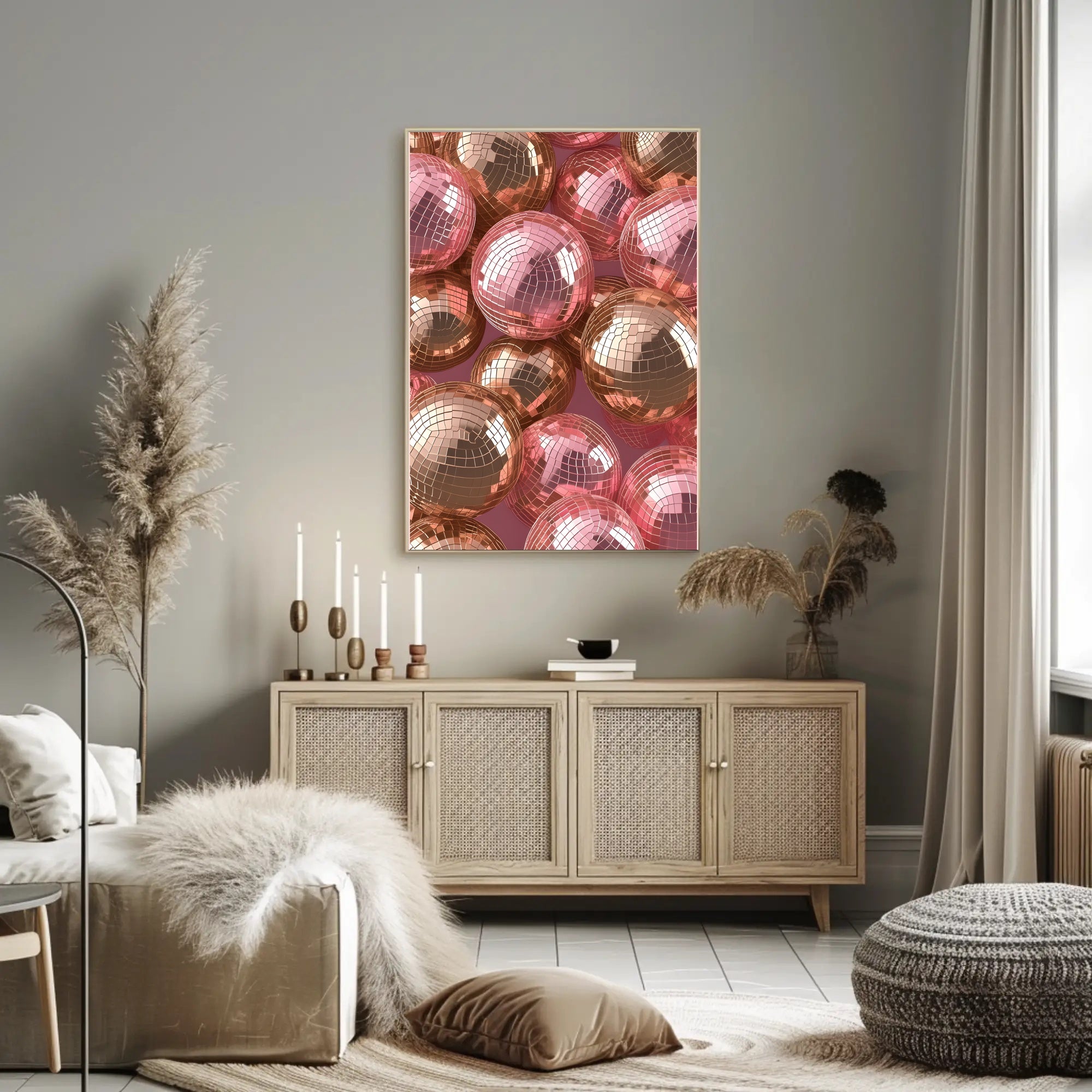 Glamorous Disco Balls Abstract Artistic Poster PosterGoat