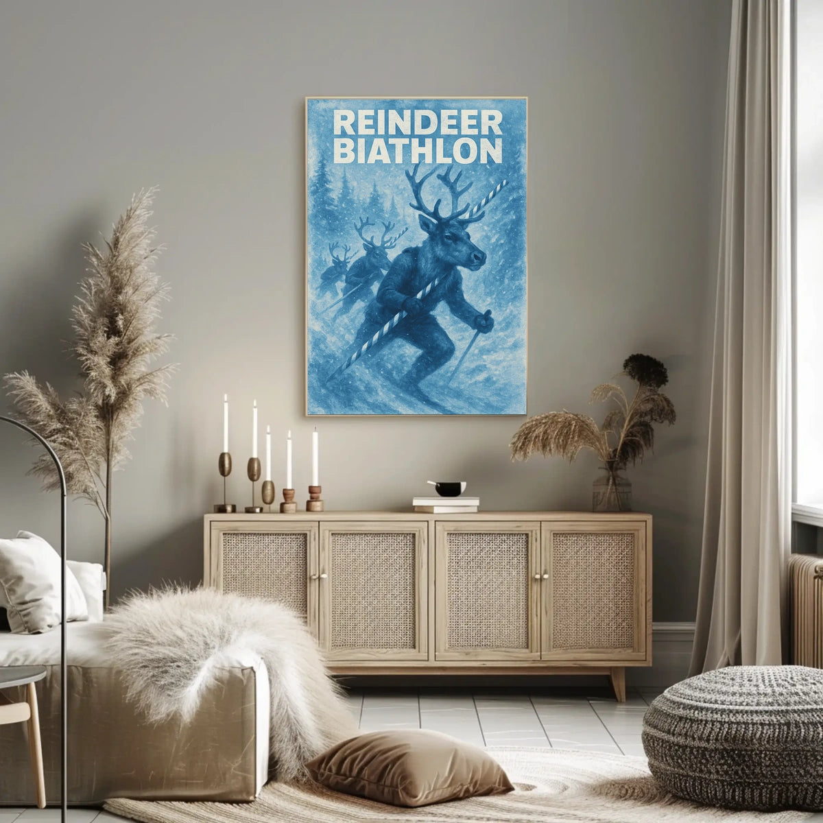 Reindeer Biathlon Poster