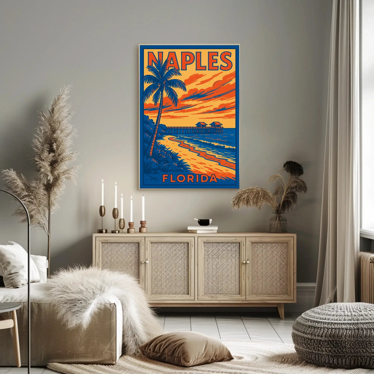 Naples Florida Coastal Escape Poster 18 By 24 Inches