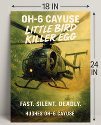 Hughes OH-6 Cayuse Little Bird Killer Egg Poster PosterGoat