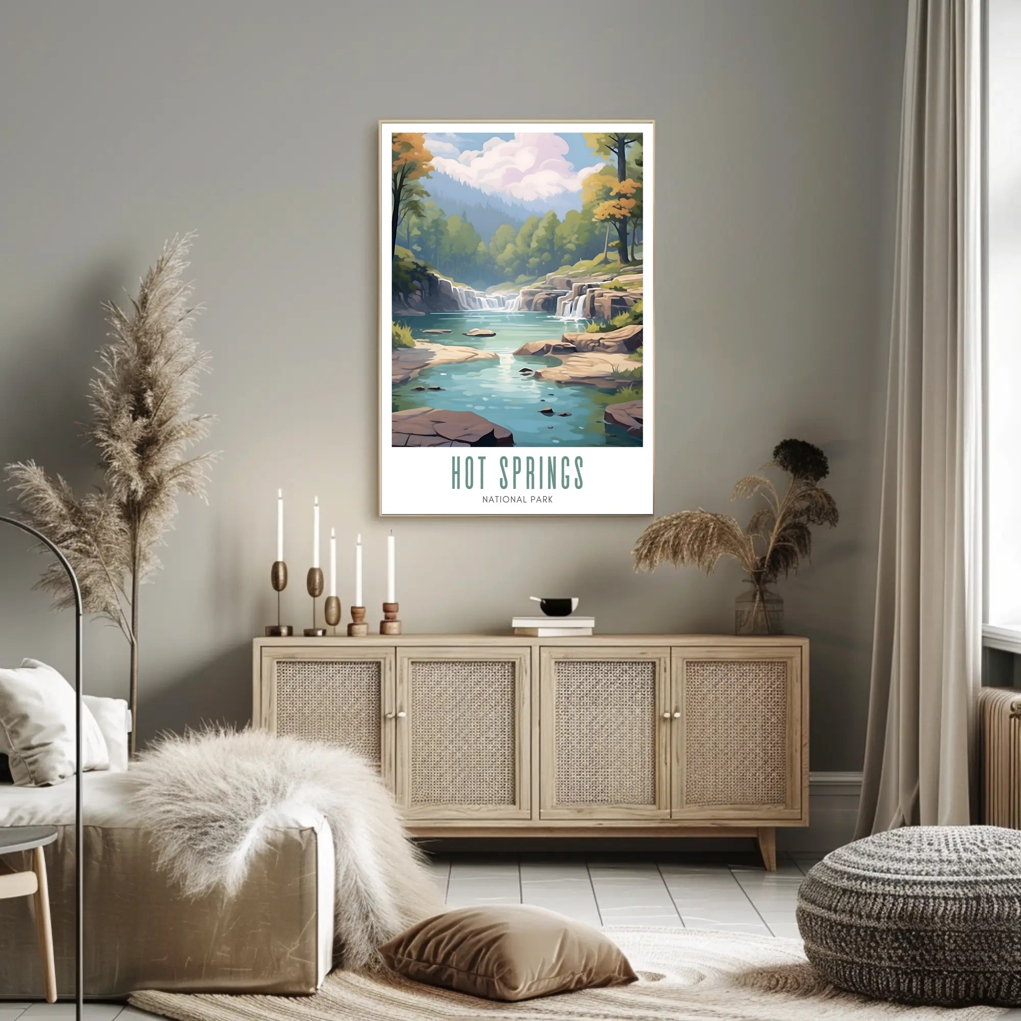 Hot Springs National Park Scenic Poster Wall Art