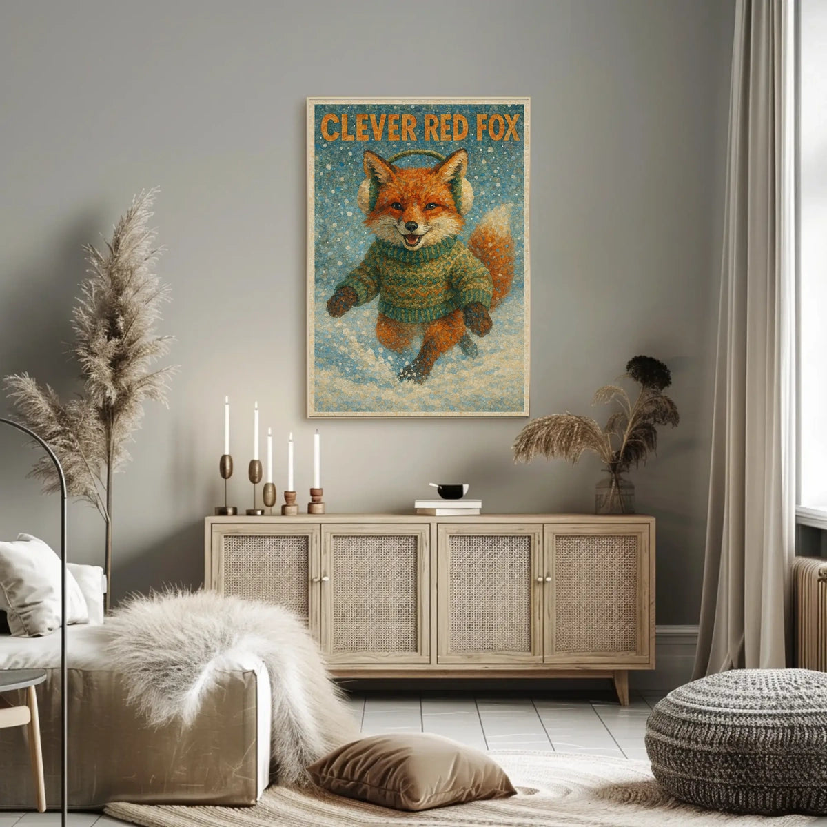 Clever Red Fox Poster