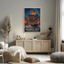 Quebec City Winter Fairytale Poster