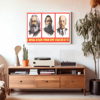 Marx, Engels, and Lenin Guiding Principles Poster