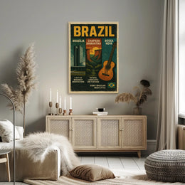 Brazil Modernist Architecture Wall Art with Natural Beauty PosterGoat
