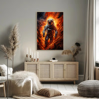 Astronaut In Flames Poster PosterGoat