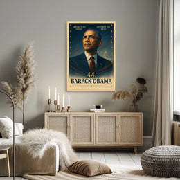 Barack Obama Stylized Portrait Historical or Presidential Poster