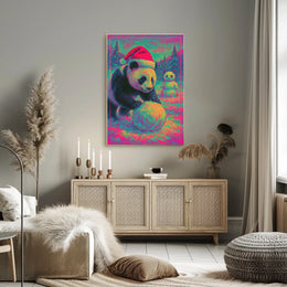 Festive Panda Wonderland Poster