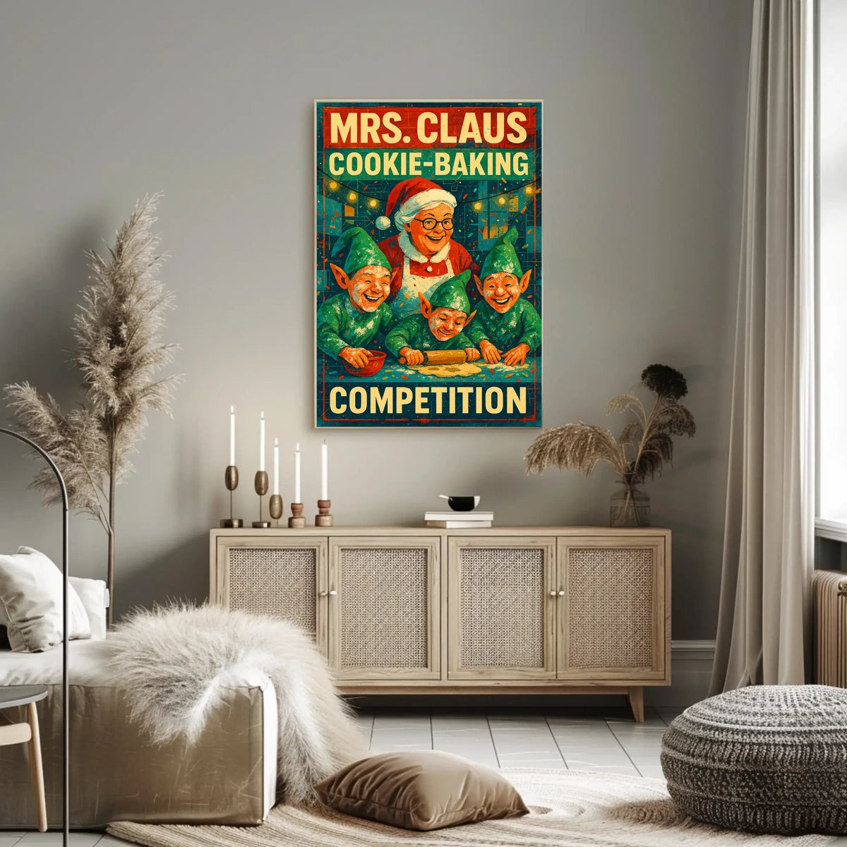 Mrs. Claus Cookie-Baking Competition Poster