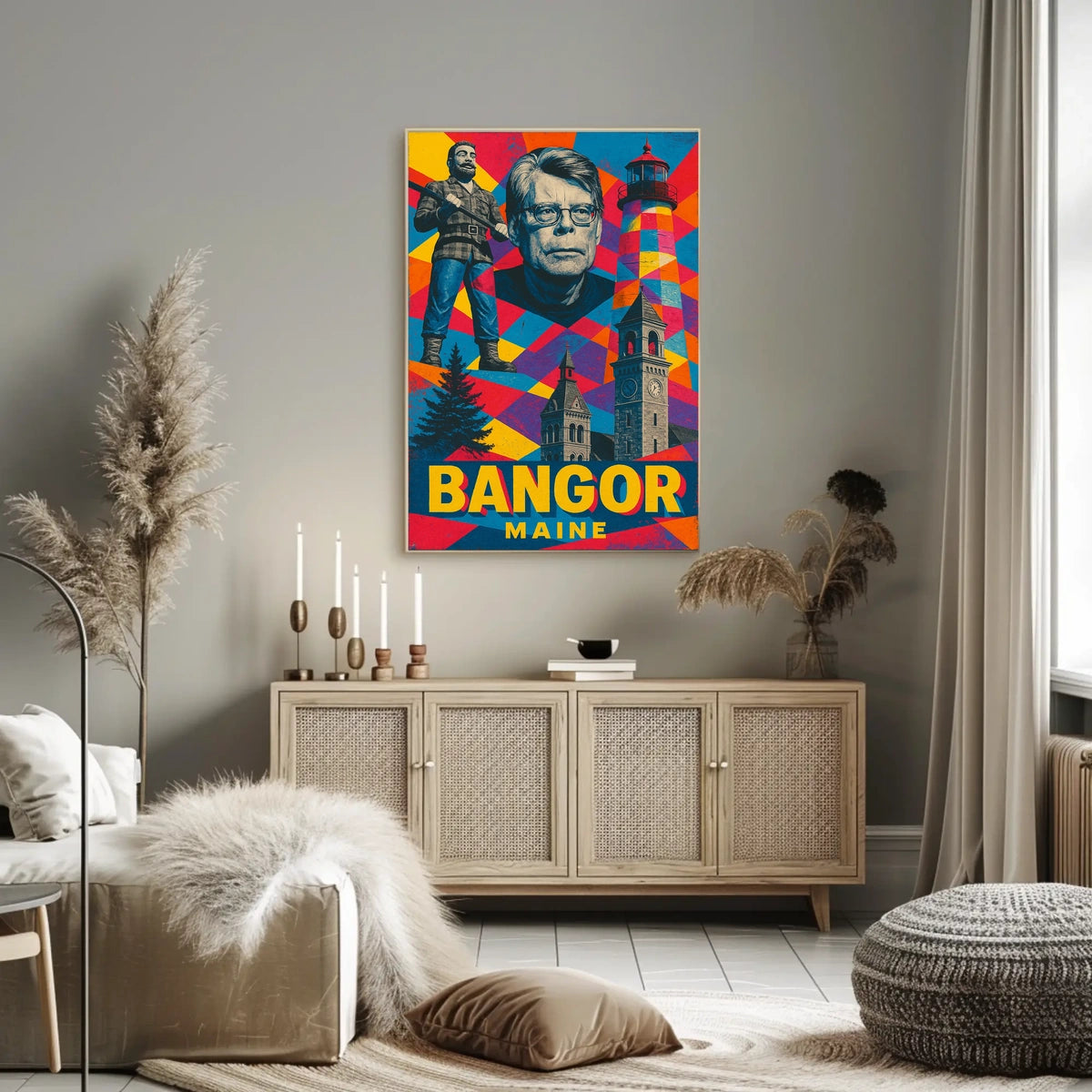 Bangor, Maine A Vibrant Tribute Poster