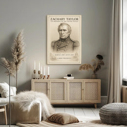 Zachary Taylor 12th President Sketch Poster Art Print for Home Decor PosterGoat