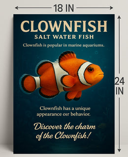 Clownfish Charm Wall Art Print PosterGoat